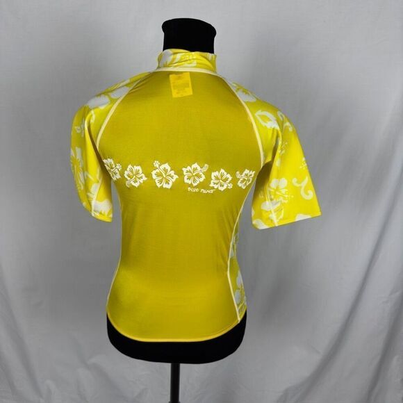 Planet Blue NWT Yellow Hibiscus Rash Guard - Women’s XS - Picture 3 of 8